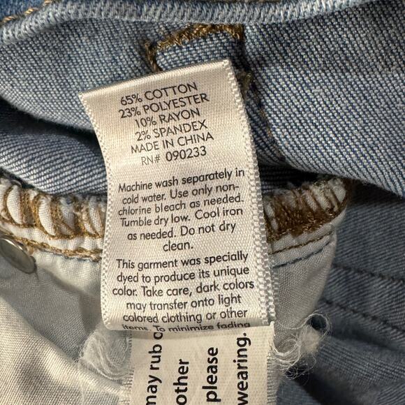 PacSun SZ 25 Ankle Jeggings Jeans Low-Rise Frayed Step Hems Zip-Fly Light Wash - Picture 11 of 11